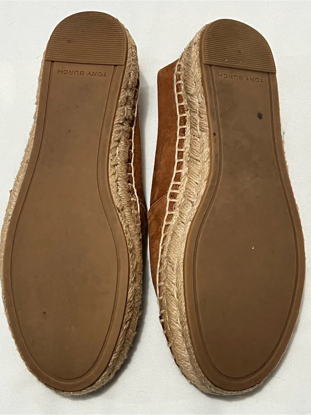 Tory Burch Tan Leather Espadrilles